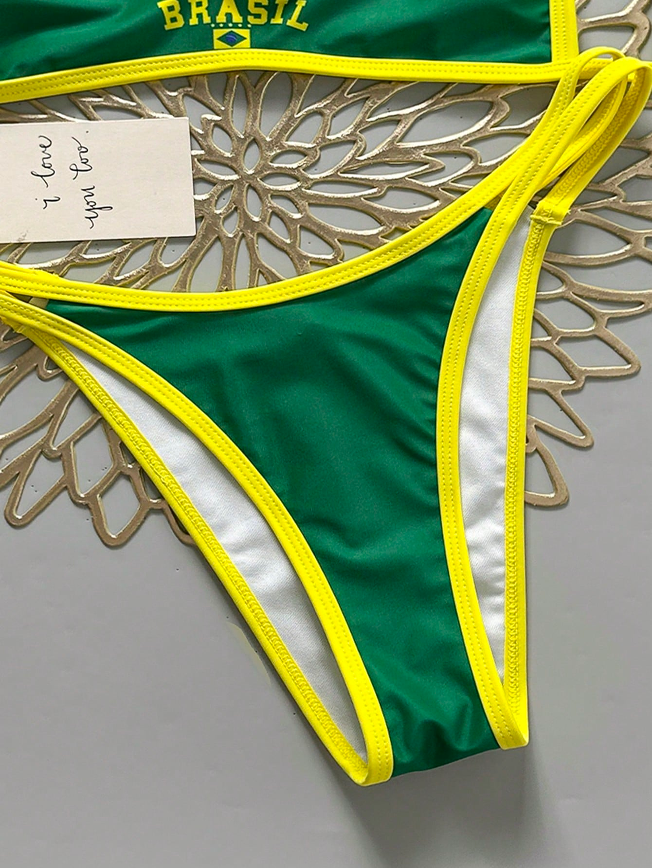Beachwear | Bikini Copacabana - Verde e oro